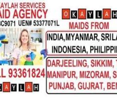 Hire Indian Maid, Myanmar, Srilankan, Indonesian Maid
