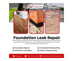 Foundation Leak Repair in Winnipeg