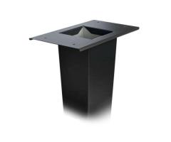 SPA-P002BLK Modern Black Mailbox Post Kit with SPA-B002AL Bracket – Spira Mailbox
