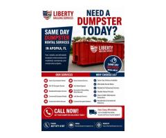 Need a Dumpster Today? Same Day Dumpster Rental Services in Apopka, FL