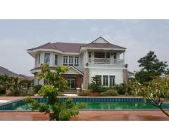 House for sale with land 4-3-64 rai next to Noi River, Bang Phli