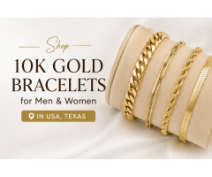 Shop 10K Gold Bracelets for Men & Women in USA, Texas – GoldenLinQ