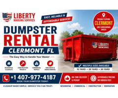 Dumpster Rental Clermont, FL – Fast & Affordable Local Dumpster Service