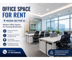 Office Space for Rent in Noida Sector 62 – Furnished & Commercial Offices