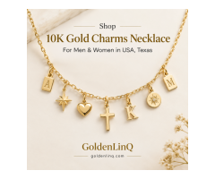 Shop 10K Gold Charms Necklace for Men and Women in USA & Texas – GoldenLinq