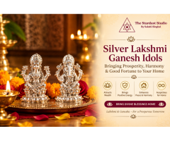 Buy Silver Lakshmi Ganesh Idols at Best Price | The Stardust Studio