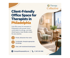 Convenient Office Space for Therapists with Hourly Booking