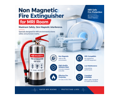 Non magnetic fire extinguisher for MRI room