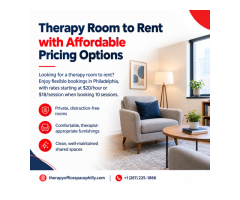 Professional Therapy Room to Rent Without Long-Term Costs
