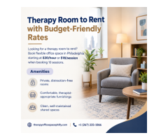 Professional Therapy Room to Rent with Low-Cost Options