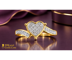 Shop 10K 14K Diamond Gold Ring for Women in Texas USA–10 Karat Gold