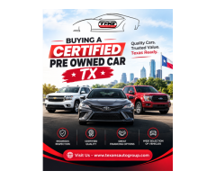 Buying a Certified Pre Owned Car TX – Find Quality Cars at Texans Auto Group