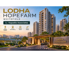 Lodha Whitefield New Launch at Hope farm, East Bangalore